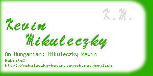 kevin mikuleczky business card